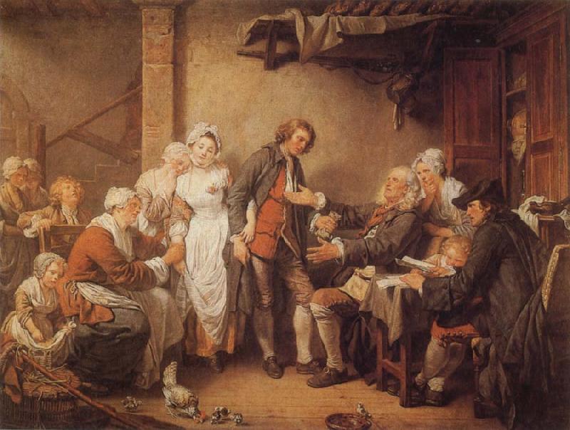 Jean-Baptiste Greuze L'Accordee du  Village Germany oil painting art